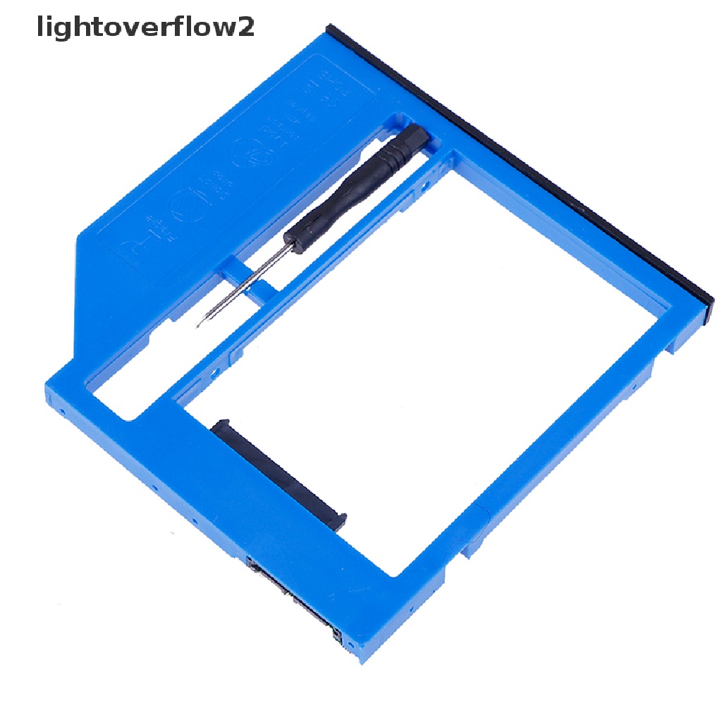 (lightoverflow2) Caddy HDD SATA 2nd Bahan Plastik Untuk Laptop 9.0mm SATA 3.0 CD DVD Optical Bay