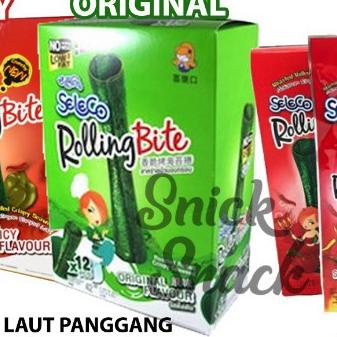 

Id5b5Ap--Seleco Rolling Bites Rumput Laut Panggang Roll Box isi 12 pcs Original Spicy 42 gr