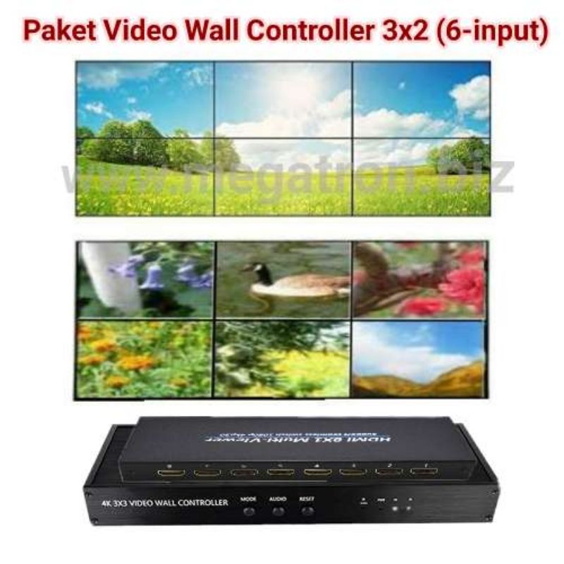 Paket 3x2 HDMI Video Wall Controller (6 x HDMI input)