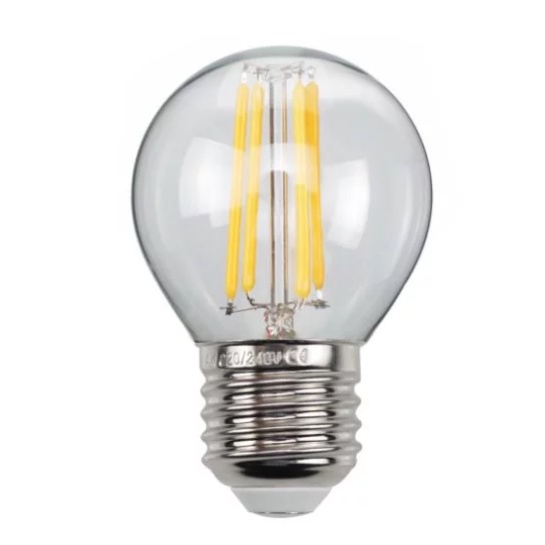 Lampu Filamen edison vintage LED Kuning Bohlam Cafe G45 st64 4watt 2watt outdoor