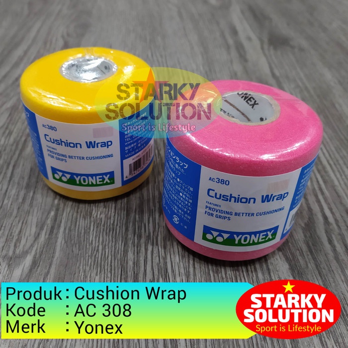 CUSHION WRAP YONEX AC308 Busa Pelapis Grip Raket Original - Kuning