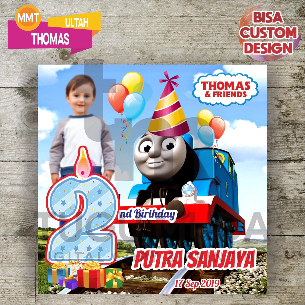 Cetak Banner|Backdrop|Spanduk Ultah / Ulang Tahun Anak - THOMAS AND FRIENDS