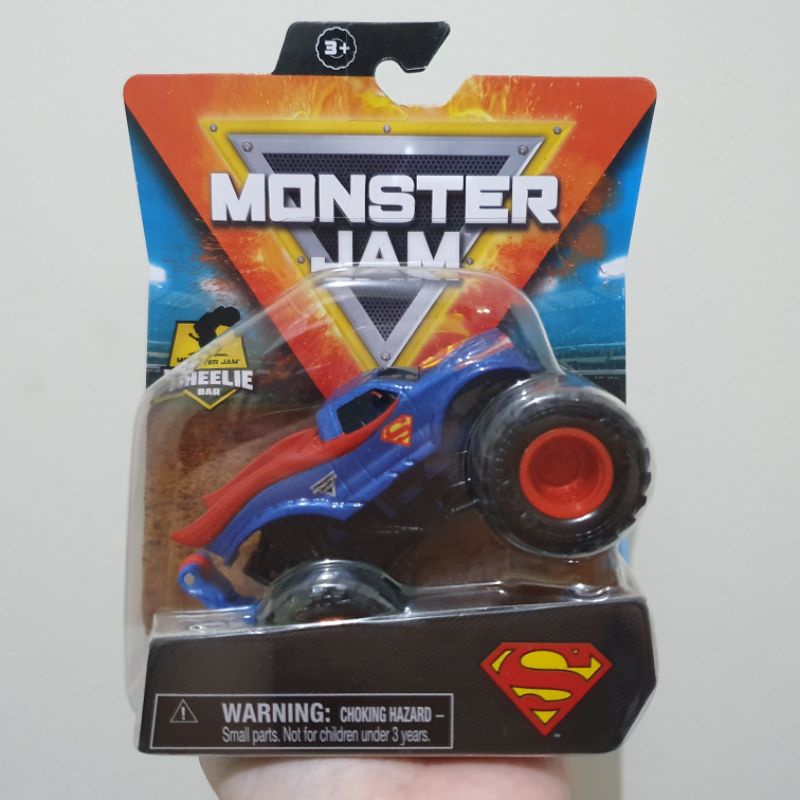 Jual die cast spin master monster jam superman include wheelie bar