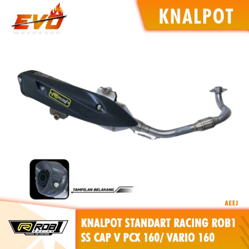 KNALPOT STANDAR RACING ROB 1 PCX 160/VARIO 160 SS CAP V