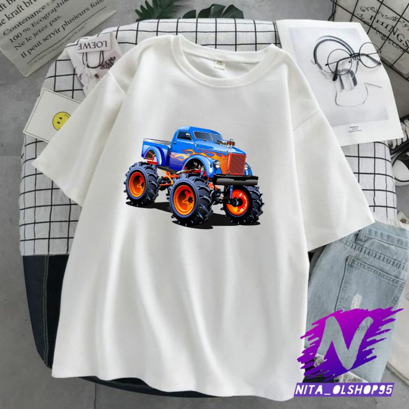 baju anak truk kaos anak mobil truk monster free nama bahan premium