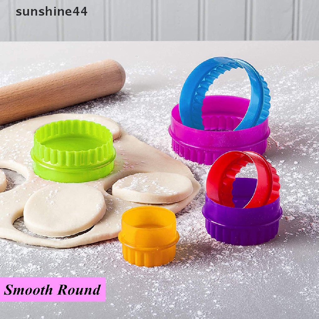 Sunshine 6 / 8Pcs Cetakan Kue / Fondant Diy Bentuk Bunga Bulat