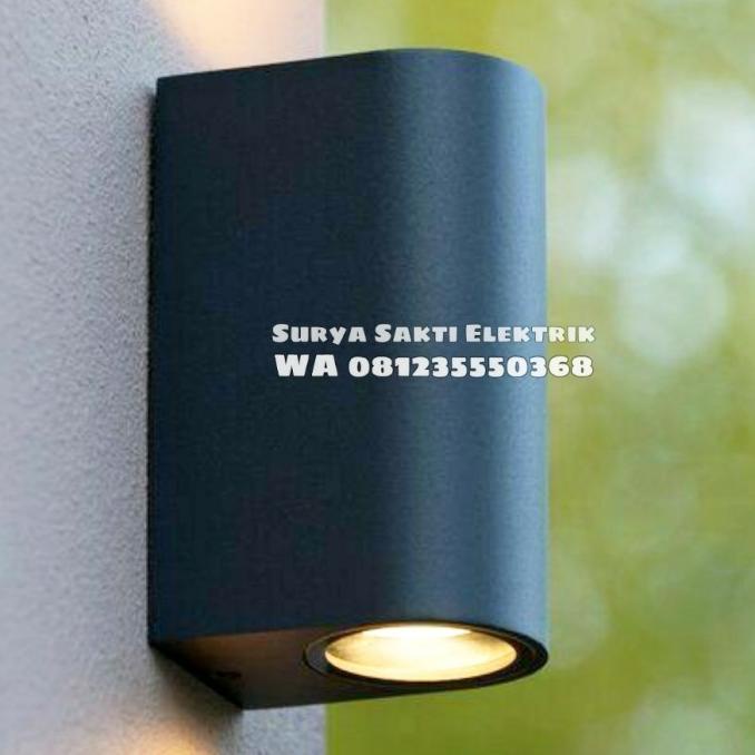 Lampu Dinding Outdoor Sorot Atas Bawah Hitam