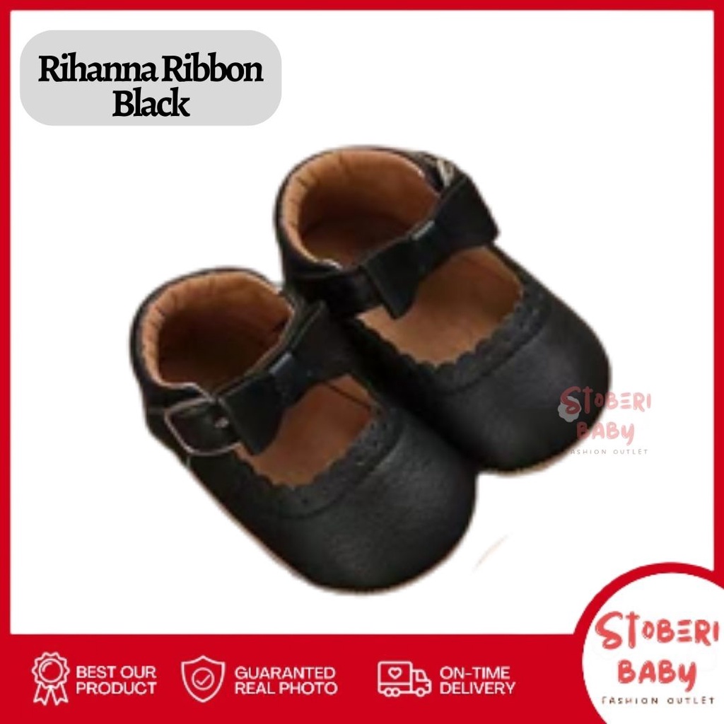 stoberi baby - PREWALKER Sepatu Anak Bayi Baby Shoes Sandal Casual Socks Anti Slip Bahan Import / RIHANNA RIBBON