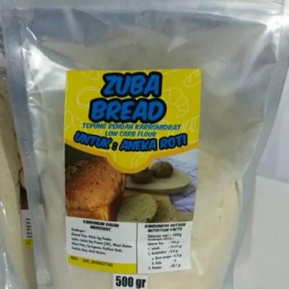 

Murah nampol--ZUBA BREAD khusus untuk membuat roti rendah karbo 500 gr