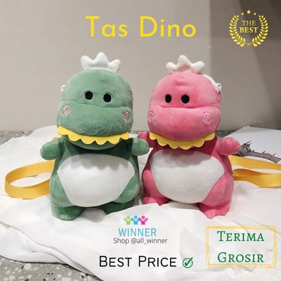 Tas Boneka Anak Dinosaurus Lucu Sling Bag Karakter Tas Selempang Wanita Tas Boneka Dino Bahan Halus Import bisa bayar di tempat