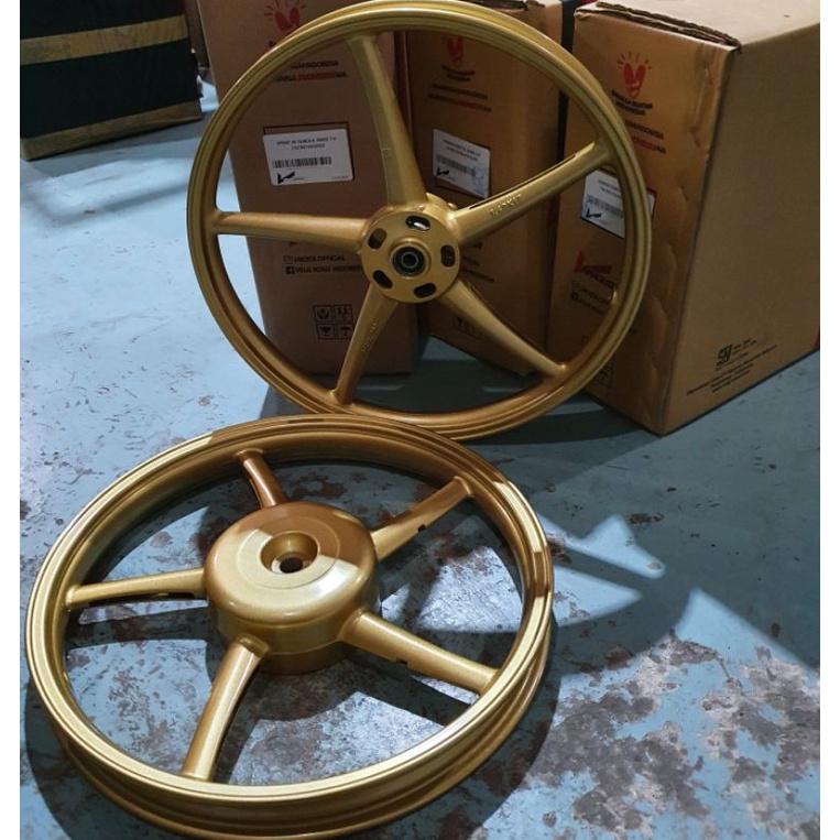 Velg racing copy rcb palang 5 ring 17 sanca Beat Scoopy Vario 110 Spacy Genio Gold