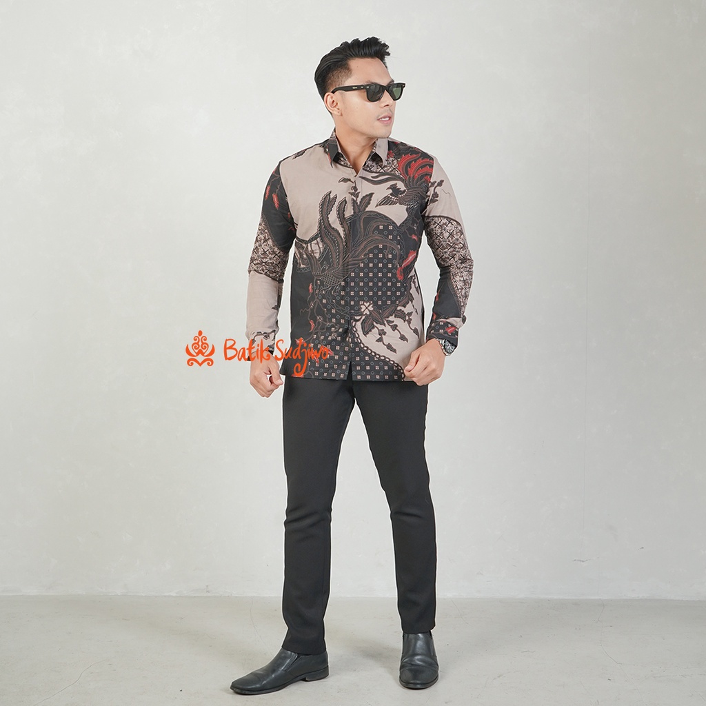 Baju Batik Cowok Lengan Panjang Premium 1115