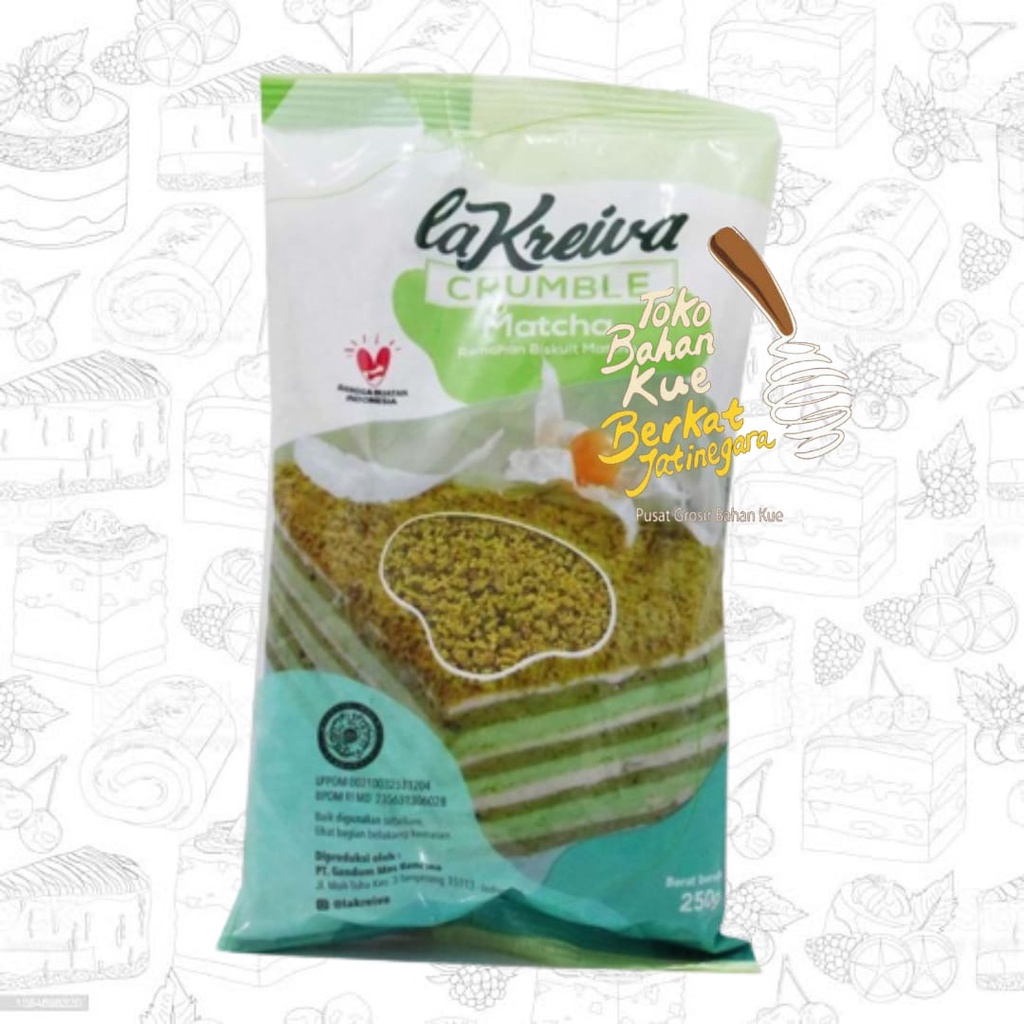 LA KREIVA CRUMBLE EXTRA FINE KEMASAN 250 GR / REMAHAN BISCUIT / CTN ( 24 PCS )