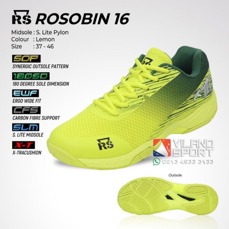 Sepatu Badminton RS ROSOBIN 16