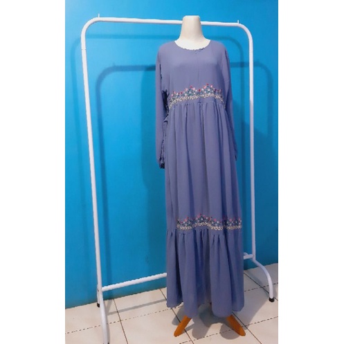 Gamis bordir bunga gamis ceruty