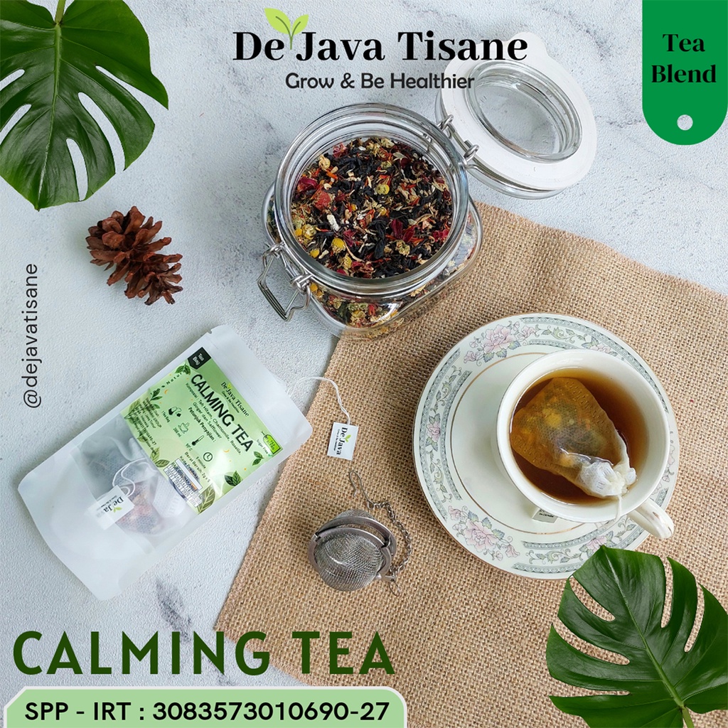 

Dejava Tisane Tea Blend Calming Tea Teh Untuk Relaksasi Chamomile Rosella Goji Berry Safflower Teh Hitam Ginger 10 gr