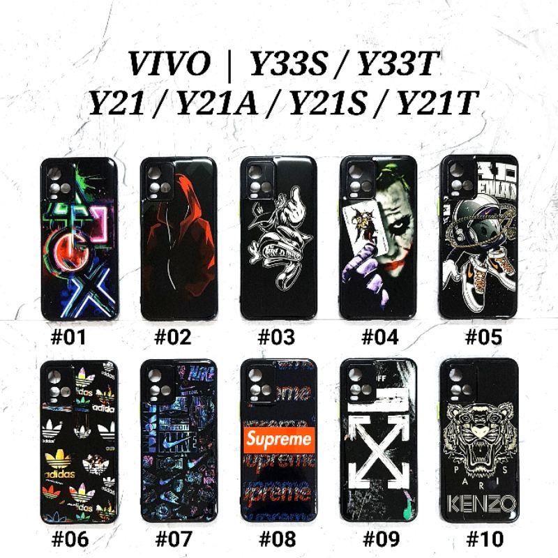 VIVO Y15S Y01 Y11 Y12 Y15 Y17 Y20 Y20I Y20S Y12S Y21 Y21A Y21T Y21S Y33T Y33S Y30 Y30I Y50 Y91 Y95 | Black Jelly Mancase Lens Cover Camera Case Motif Pria Joker