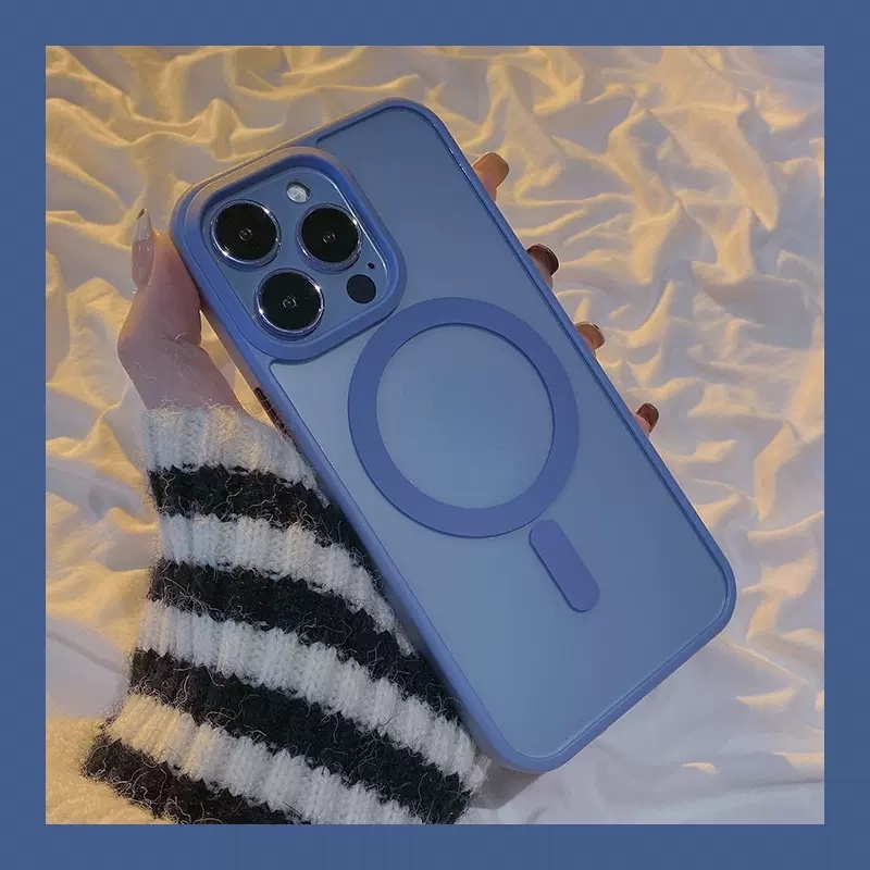 Casing Magnetik Magsafe Transparan Untuk iPhone 14 Pro Max 13 12 11 Pro Max Mini X XR Xs Max 7 8 Plus Bumper