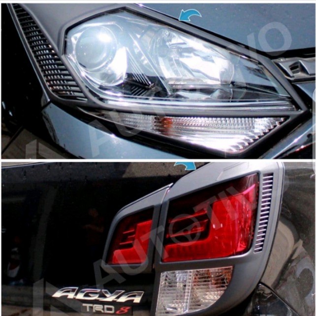 [COD] Paket Garnis Depan Belakang New Agya 2021 Gr / Perlengkapan Variasi Mobil Murah / Aksesoris Ek