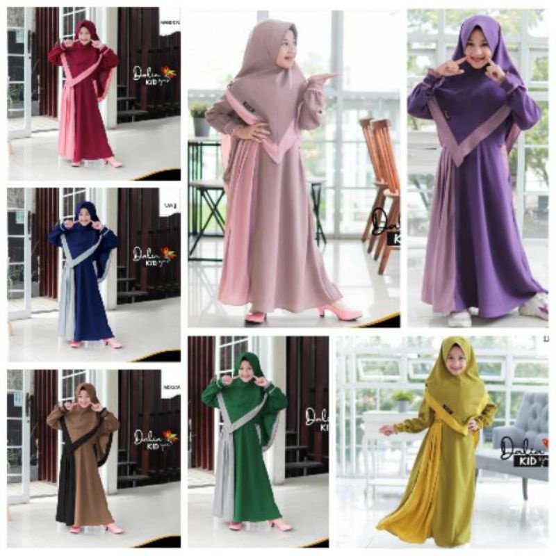 DALIA KIDS  GAMIS ANAK  FREE HIJAB/KHIMAR