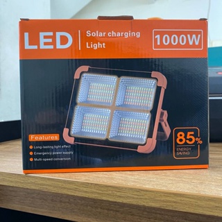LED Solar Charging Light 1000W / Lampu Darurat Portable 8000 mAh 10000mAh