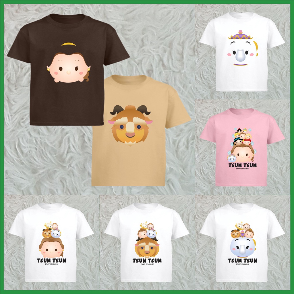Kaos Anak Dewasa TYN Tsum Tsum Princess Belle Beauty and The Beast