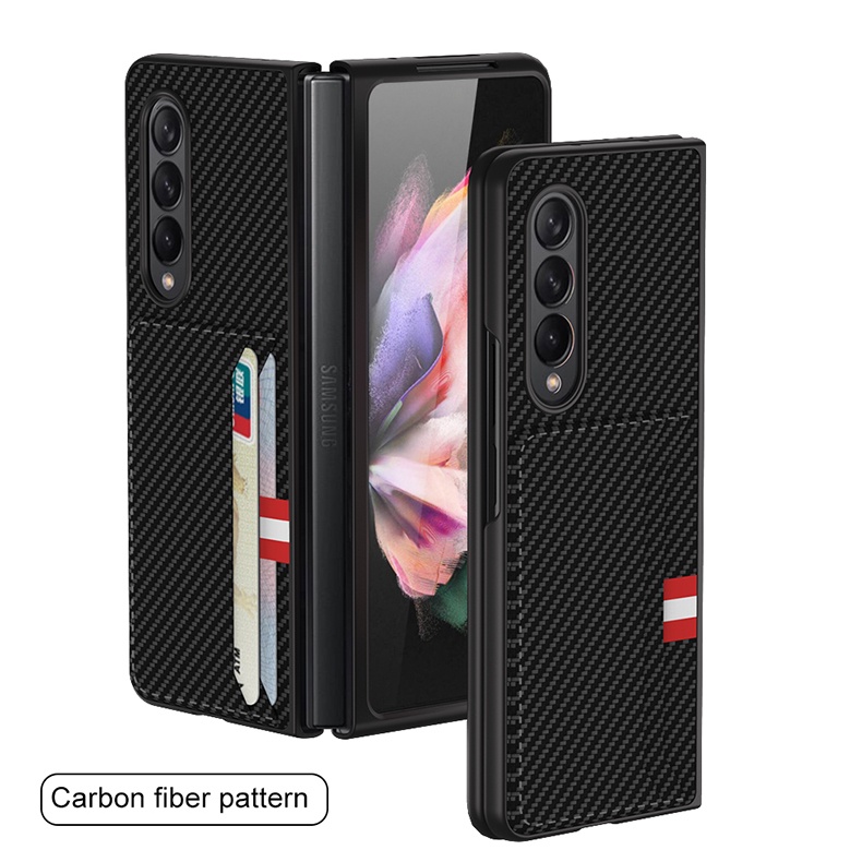 Case Card Slot Bag for Samsung Galaxy Z Fold 3 Mobile Phone Back Cover