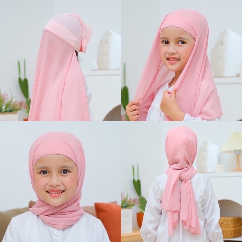 [FAEYZA] Jilbab Kerudung Pashmina Inner Anak Perempuan Cewek Pasmina Malaysia Cantik Babydoll ceruty
