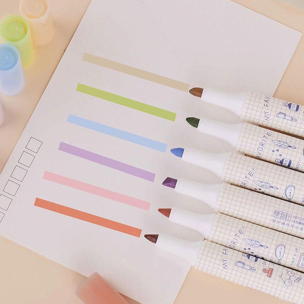 R-flower 6warna/Set Stabilo Pen Set Candy Color Drawing Graffiti Alat Menulis Color Pen