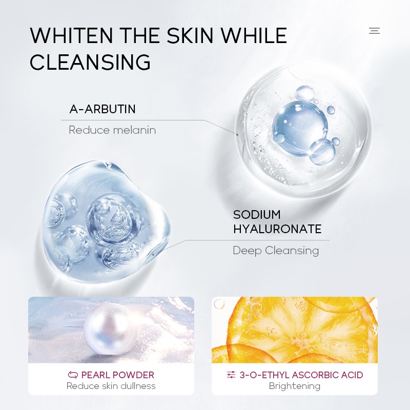 LAIKOU Niacinamide Foam Pembersih Wajah Cleanser Memudarkan Noda Cleansing 80g