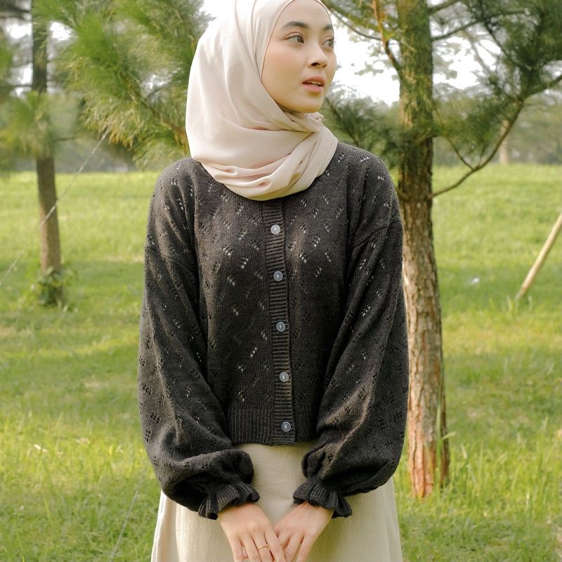 POPPY CARDIGAN BUTTON KNIT / KARDIGAN WANITA RAJUT / OUTFIT WANITA / RAJUT VIRAL
