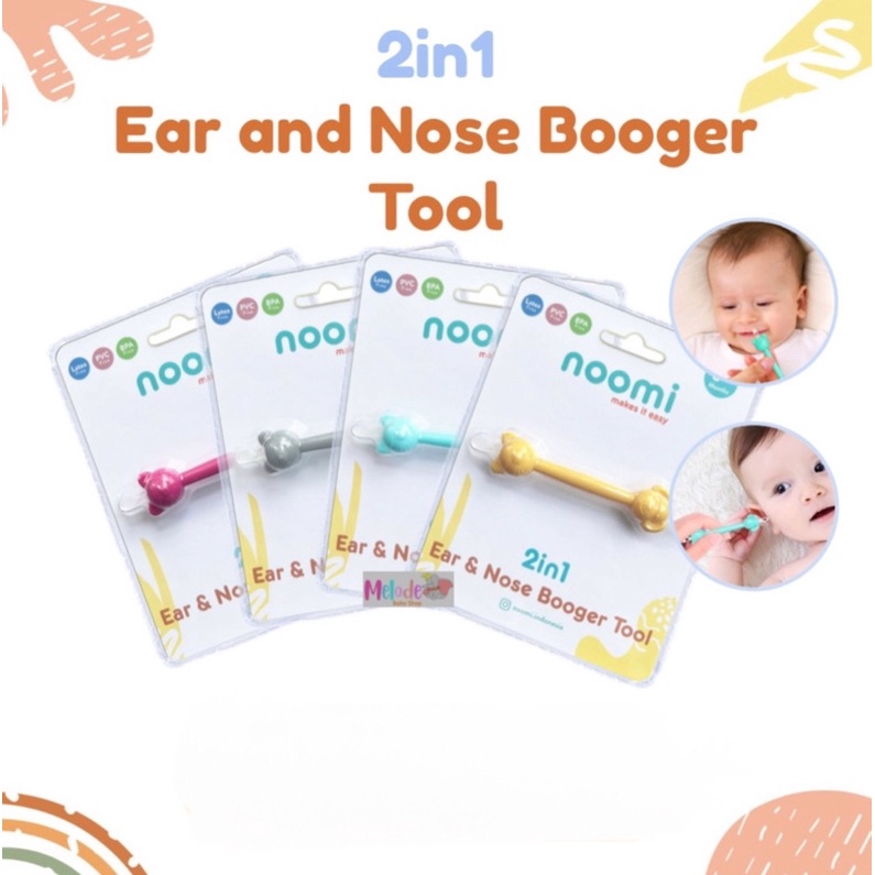 Noomi 2in 1 Ear &amp; Noos Booger Tool / Alat Pembersih Telinga dan Hidung Bayi