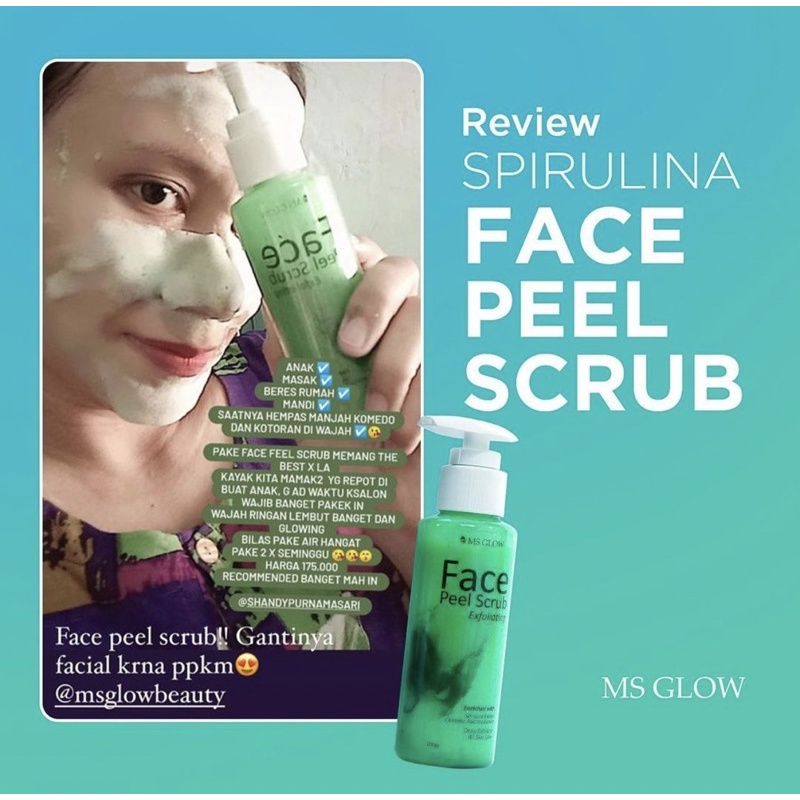 FACE PEEL SCRUB MSGLOW MURAH UNTUK ANGKAT KOMEDO DAN MENCERAHKAN