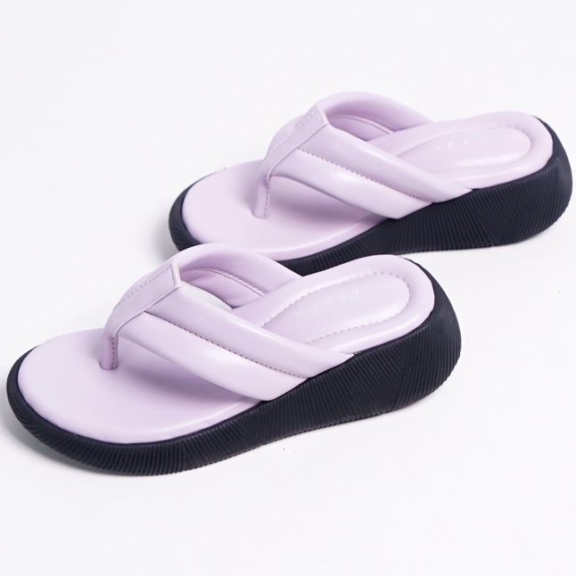 LAPEPA YUK - Sandal Platform Anak Perempuan Usia 2 sampai 10 Tahun ZELDA KIDS Sendal Anak cewek Wedges Wanita Empuk Model Jepit Japit Warna LILAC Ungu Soft Lucu Cantik cewe Slop Usia Umur 3 4 5 6 7 8 9 thn Tahun Premium Ori Original Mall Official Store