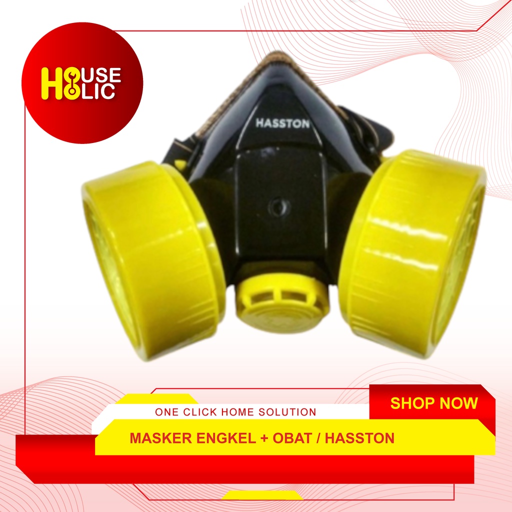 HASSTON Masker Engkel + Obat / Chemical Respirator Double 2343-002