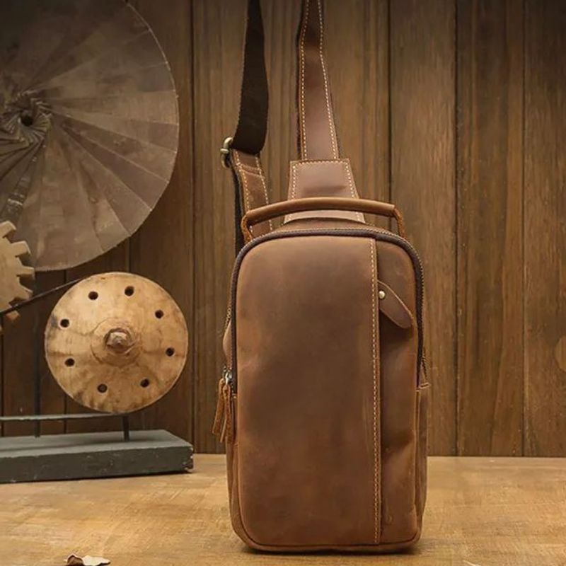 Slig Bag Pria Kulit Asli - Tas Selempang Kulit Asli Pria - Tas Kulit Pria Asli - Tas