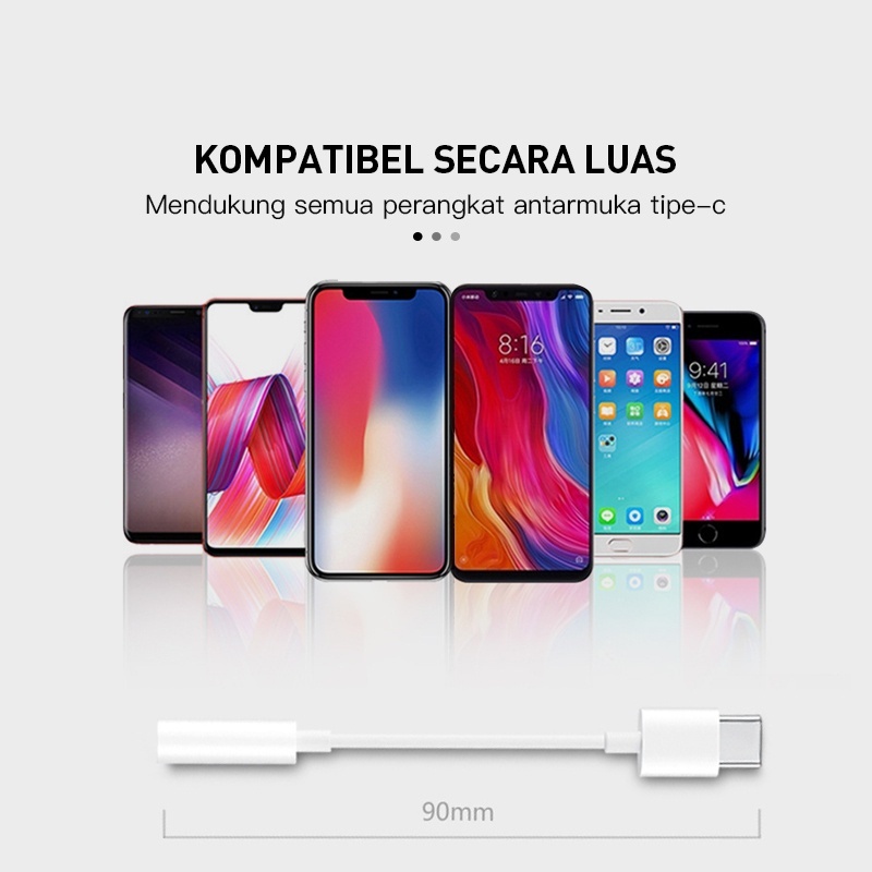 Konverter Dongle Jack Audio Type C To Jack 3.5mm Converter USB Type-C to Jak 3.5mm Konektor Sambungan Charger ke Headphone Headset Earphone Hedset Penyambung Dongel HP Mic Mikrofon Microphone Audio Adaptor Connector Conveter USB Tipe C To 3 5 MM Jack HP25