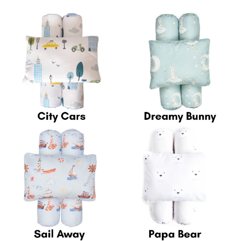 Cottonseeds Pillow Bolster Set / Bantal Guling Anak Bayi