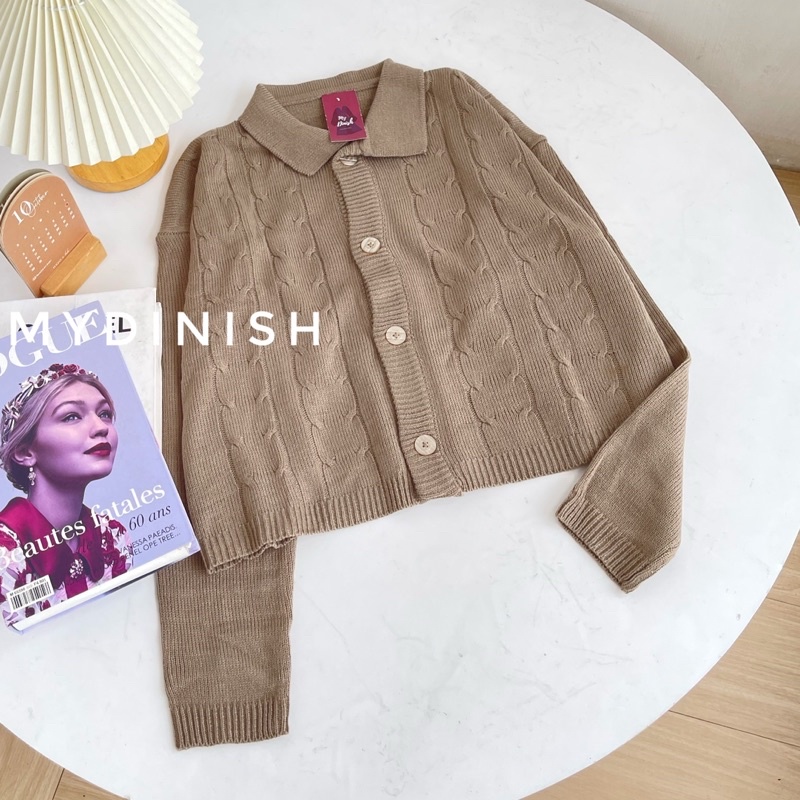 Kejora Cable Cardy - Cardigan Wanita Crop Terbaru