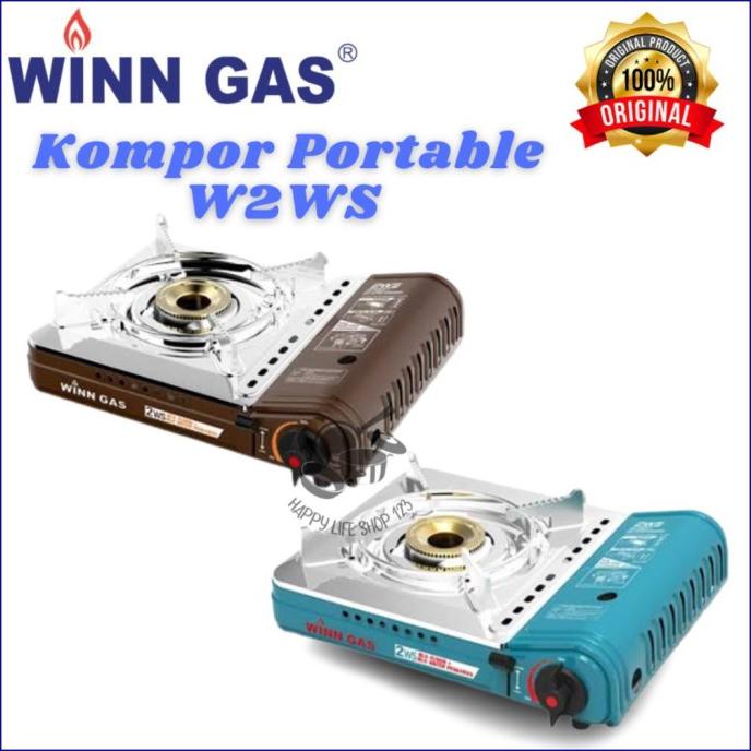 TERLARIS Kompor Portable Winn Gas W2WS/Kompor Gas Portable 2 Fungsi /PERALATAN MASAK SET/PANCI PREST