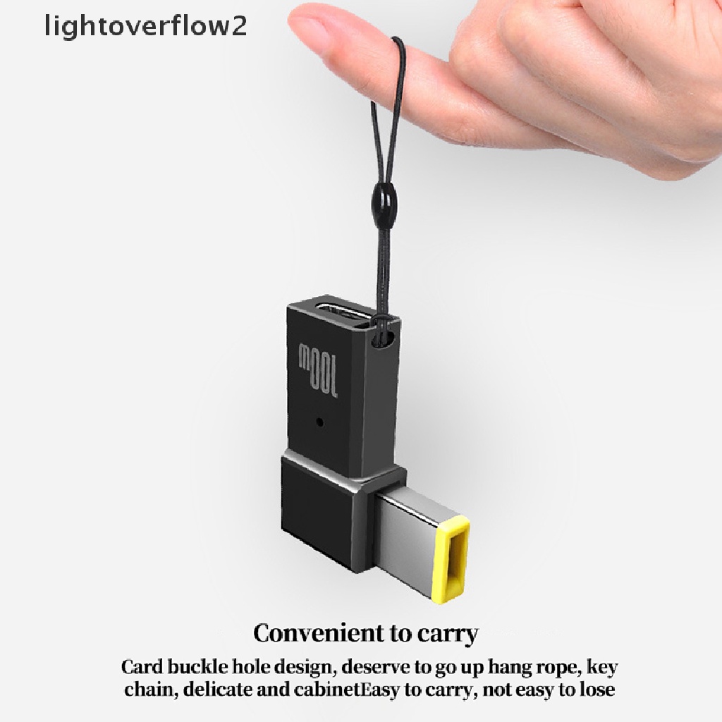 (lightoverflow2) Adapter Konektor Power DC USB Tipe-C Female Ke DC Male Untuk Laptop