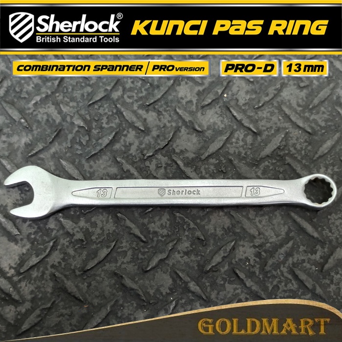 Kunci Pas Ring (Pro-D Series) uk. 13 mm Original Sherlock (1 Pcs)