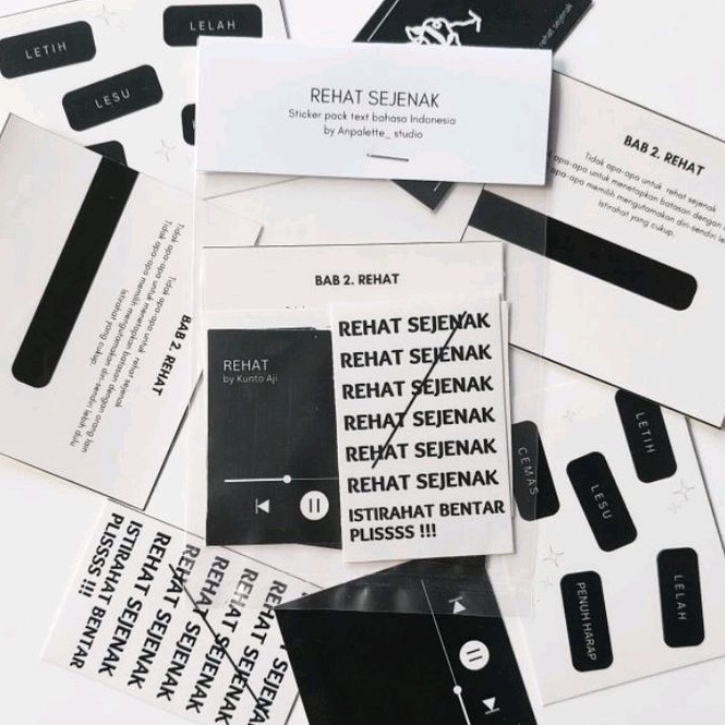 

REHAT SEJENAK - stiker aesthetic | stiker jurnaling bahasa indonesia