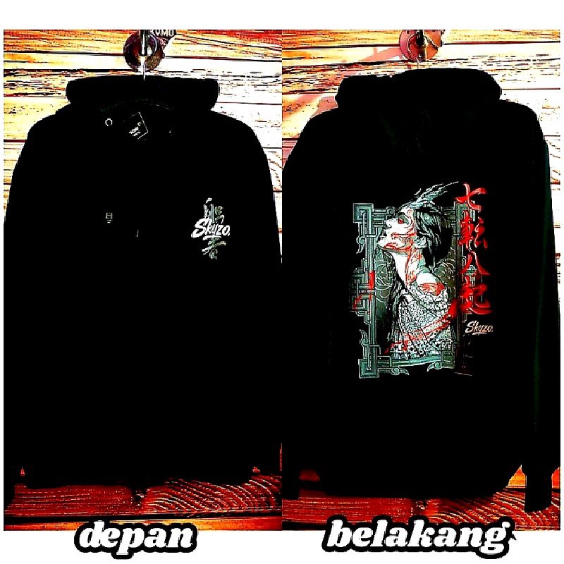 HOODIE MOTIF GEISHA SKYZO JEPANG | JAKET MOTIF SKYZO