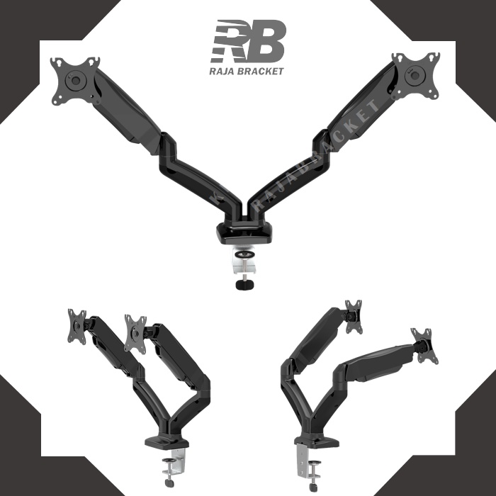 Bracket Monitor 22 24 27 inch, Bracket dual monitor 22 - 27 inch | Arm Pegas | Bracket monitor meja