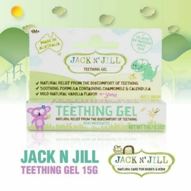 Jack n jill  teething Gel pereda sakit tumbuh gigi bayi obat sariawan bayi