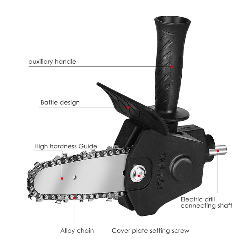 Adaptor Bor Ke Gergaji Mesin Adapter Reciprocating Jigsaw Tambahan Jig Saw Mesin Bor Gergaji Pemangkasan Listrik Woodworking Gergaji Satu Tangan Logging Rumah Tangga Mini Gergaji Tangan Bor Listrik untuk Gergaji Listrik Kepala Konversi