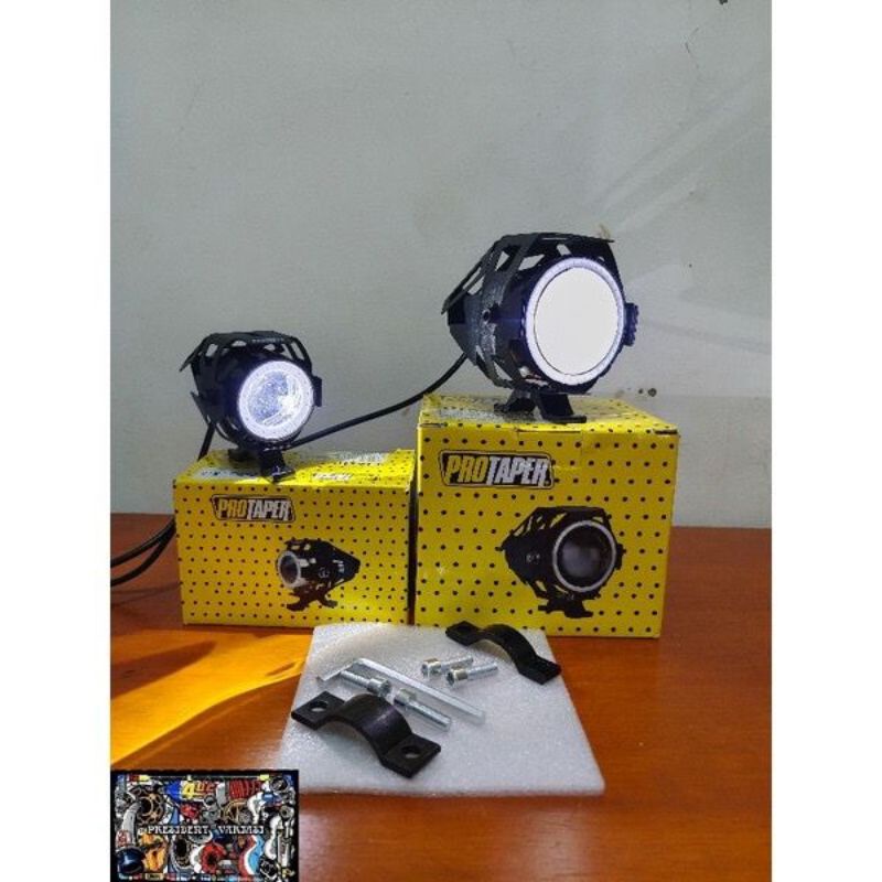 Lampu Tembak Sorot LED Cree U7 Angel Eyes Ring Blue Transformer UK Besar dan Kecil Warterproof