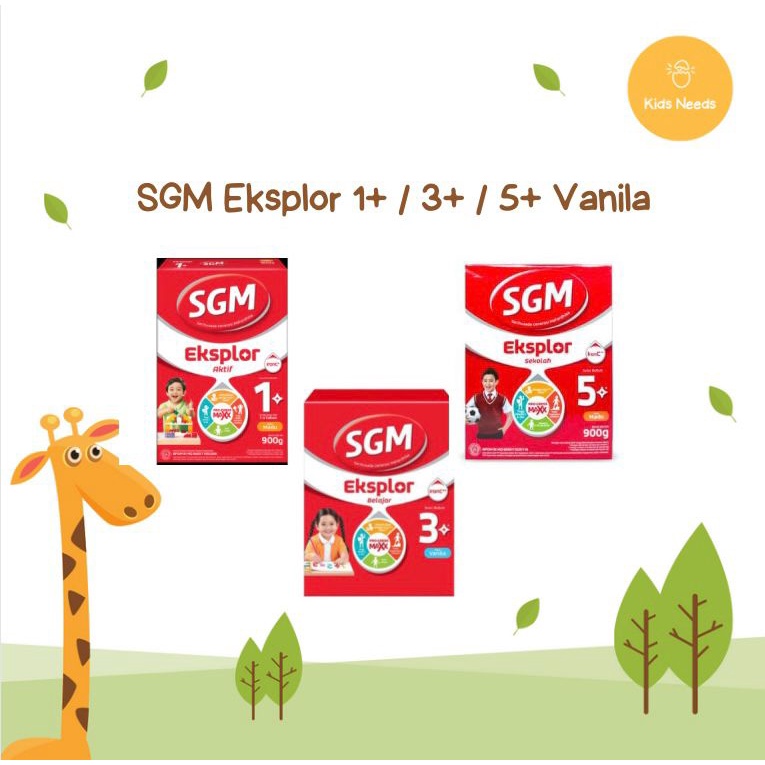 SGM Eksplor 1+ / 3+ / 5+ Vanila / Madu 600gr / 900gr - Susu Formula Bayi