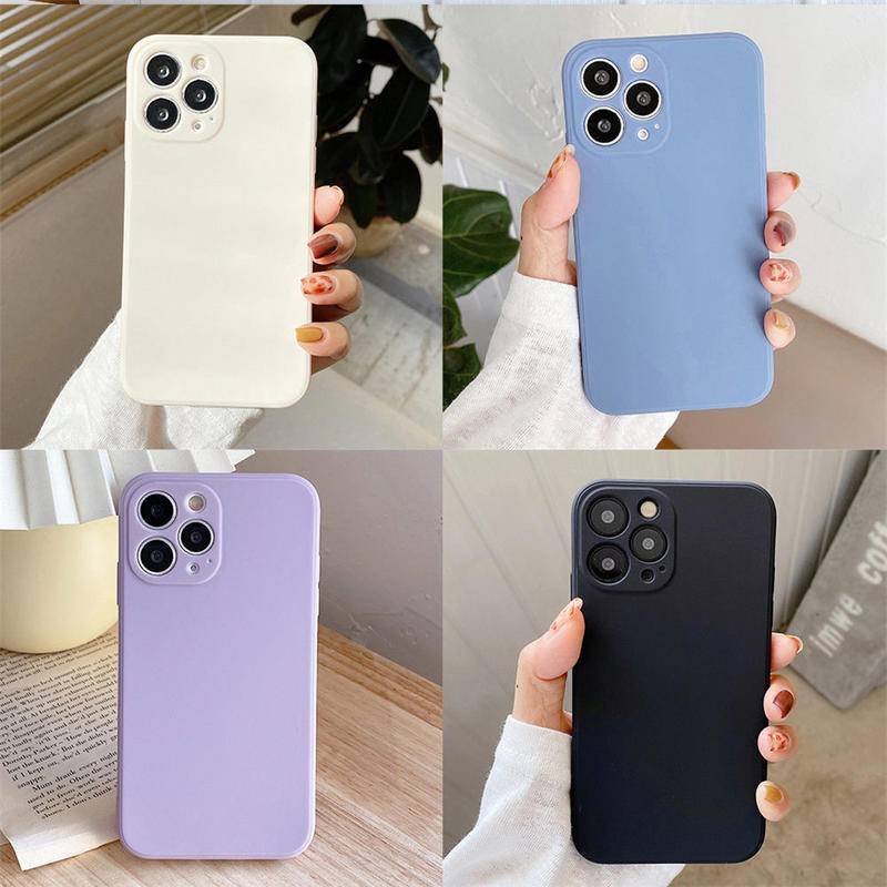 Soft Case Bahan Silikon TPU Untuk iPhone 6 6s 7 8 Plus SE 2020 2022 X Xs XR Max 11 12 13 Pro Max